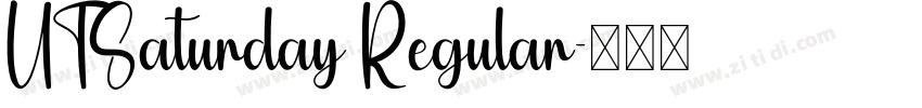 UTSaturday Regular字体转换